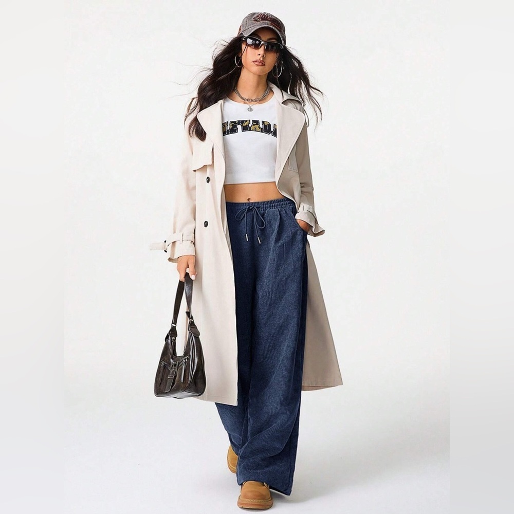 Wide Leg Drawstring Pants - Picture 7 of 12